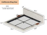 AirFrame California King Bed Frame with adjustable Sliding Side Table, 8.7'' Cloud Upholstered W1820P510287