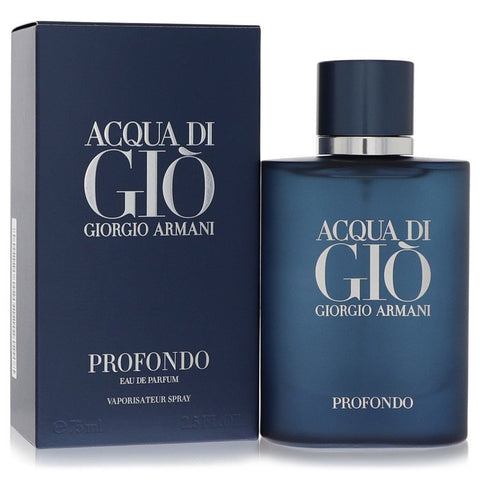 Acqua Di Gio Profondo by Giorgio Armani Eau De Parfum Spray 2.5 oz for Men FX-551913