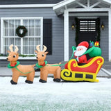 8 Feet Christmas Decoration Christmas Inflatable Santa Rides Sled 01324461