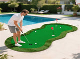 10x5ft Golf Putting Mat - 3 Real-Sized HolesFlags, High-Density PPPE Turf, Indoor/Outdoor 19830829