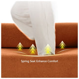 68.5" Modern Lamb Wool Sofa With Decorative Throw Pillows for Small Spaces 03215478