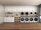 30 Inch White Shaker Double Door Wall Cabinet Solid Wood with 3 adjustable shelves Ready to Assemble T2950P366461