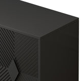 31.50" Modern 2 Door Wooden Storage Cabinet Accent Cabinet with Metal Leg Featuring Two-tier W1435P206312
