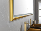 84 x 48 Inch LED Bathroom Mirror with Aluminum Frame, Wall Mounted Vanity Mirror, Anti-Fog, Memory, W2287P279338