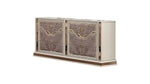 ZUN Omari Modern Style 6- Drawer Dresser Made with Wood and Gold Accents in Beige B009P245440