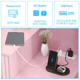 Pink particleboard with a melamine finish, 5-drawer, 2-tiered dressing table set with 11 three-tone 76254840