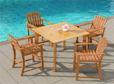 31" Seat Height Outdoor Bar Stool, Slatted Design Ergonomic Tall Chair for 40"-43" Bar Table 72391840