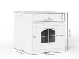 Wooden Pet House Cat Litter Box Enclosure with Drawer, Side Table, Indoor Pet Crate, Cat Home 05708744