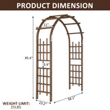 7ft Garden Arch Dark Brown 23275759