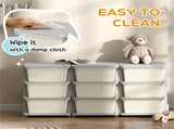 29.5" 3-Tier Kids Storage Unit Dresser Tower with 9 Drawers 32859265