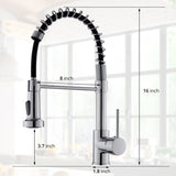 Commercial Black Kitchen with Pull Down Sprayer, Single Handle Single Lever Kitchen Sink W1932P338775