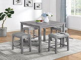 Dining Table, Bar Table and Chairs Set, 5 Piece Dining Table Set, Industrial Breakfast Table Set, W487P333510