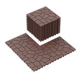 New Stone texture 12" Patio Deck Tiles, DIY Module Interlocking Decking Tiles Floor Tile,Easy and W3022P251868