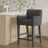 Upholstered 26 inch Counter Stool - Charcoal/Gray 71252.00CHAR