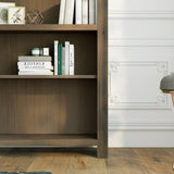 84 inch high 6-shelf Bookcase, No Assembly Required, Barnwood Finish GL-B108P160175