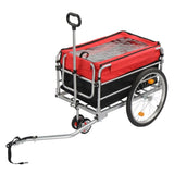 Q235 steel pipe 96*75*58cm bicycle trailer rack black and red 100kg cargo trailer with handle 68255169