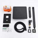 Shower System Shower Faucet Combo Set Wall Mounted with 10" Rainfall Shower Head and handheld shower 64887851