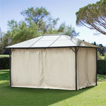 ZUN Universal Gazebo Sidewallt Coffee-AS （Prohibited by WalMart） 42899306