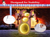 Christmas Decoration Lighted Snowman with LED Lights and Metal Stand 86803045