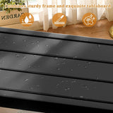 40in Iron With Adjustment Knob Patio Bar Table Black 68801845