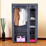 ZUN 67" Portable Clothes Closet Wardrobe with Non-woven Fabric and Hanging Rod Quick and Easy to 69240529