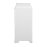 U_STYLE Sophisticated 4-Door Sideboard Adorned with Intricate Linear Accents and Luxurious N711P247438K