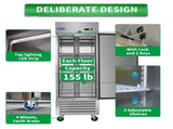 ORIKOOL 27" Commercial Refrigerator 23 Cu.ft with 1 Solid Door Reach-In Refrigerators Stainless W2095126109