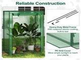 Green Portable Mini Greenhouse 39"x20"x59" Tool-Free Assembly PE Grid Cover Grow Tent for Balcony 84946801