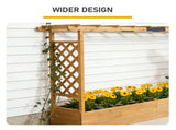Raised Garden Bed with Trellis, Hanging Roof, Planter Box, Drainage Holes, Vertical Plant Container 20209216