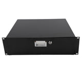 ZUN 19" 3U Steel Plate DJ Drawer Equipment Cabinet with Keys Black 06087536