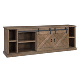 ZUN 85 inch TV Stand Console for TVs up to 95 inches, No Assembly Required, Barnwood Finish B108P160161