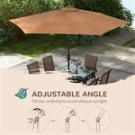 ZUN Outdoor dining table and chair package with umbrella 50008185