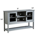 Sideboard Buffet Table with Doors,Grey W965P147787
