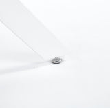 Dining Table with cross metal leg and tempered glass,Modern Space Saving Kitchen Table for Living W234P311858