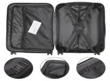3-in-1 Luggage Set with Handle and Swivel Wheels 4-Corner ABS Trolley Case Aluminum Alloy Trolley 02663661