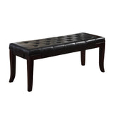 Linon Tufted Bench, Faux Leather, Espresso T2574P164588