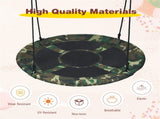 Heavy-Duty Steel Round Tree Swing, 600D OxfordPP Cloth, 330LBS Load Adjustable Height for Backyard 05335906