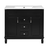 36'' Bathroom Vanity with Top Sink, Modern Bathroom Storage Cabinet with 2 Soft Closing Doors and 2 N710P230231B