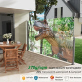 71"x138" Retractable Side Awning Screen, Semi-transparent with UV printing,UPF50, Ideal for W2205P305777