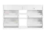 4 Drawers 2 Drawers with Top Baffle Shoe Cabinet Particle Board 128*25*107cm White 41329802