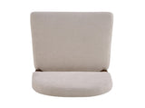 26'' Height Light Gray Fabric & Walnut Rubberwood Bar Stool, Adjustable Floor Leveler, Spacious N780P394271G