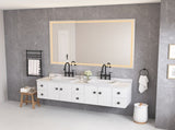 84 x 48 Inch LED Bathroom Mirror with Front and Backlight, Wall Mounted Vanity Mirror, Anti-Fog, W2287P277637