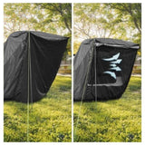 ZUN SUV Tailgate Tent with Three Sides Awning Shade, Car Roof Canopy and Poles, Water Resistant Camping 79603980