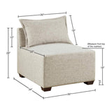 ZUN Modular Armless Chair B035129471