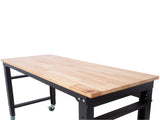 Workbench - 48" Wide Rolling Workbenches for Garage - Adjustable Height, Workshop Tool Bench, Metal W46560404