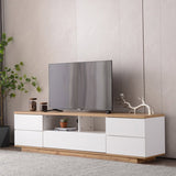 Modern TV stand for TVs up to 80'' , Media Console with Multi-Functional Storage, Entertainment WF313575AAK
