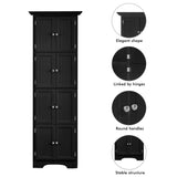 Tall Storage Cabinet with Doors and 4 Shelves for Living Room, Kitchen, Office, Bedroom, Bathroom, W1693111250