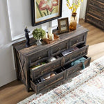 ZUN Farmhouse 7 Drawers Dresser Bedroom, Wood Rustic Dresser Tv Stand, Storage Dressers Organizer W2393P197410