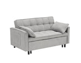 54.30-inch double Two-seat casual sofa with pull out bed, living room furniture, light grey W1658P176558