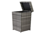 With Top Cover Iron Frame Rattan Trash Can Gary Gradient 49962159